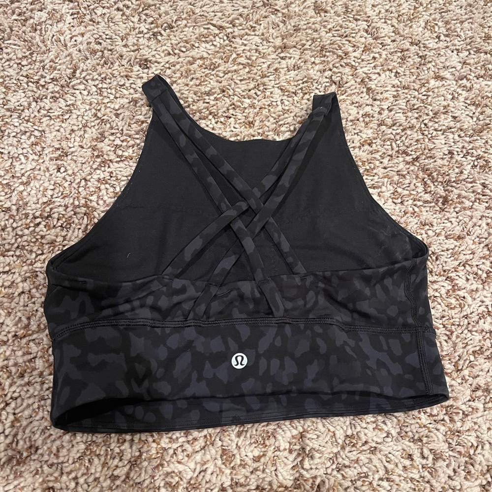 Lululemon Energy Bra High Neck Long Line *Med Support B-D - Camo Deep Coal Multi